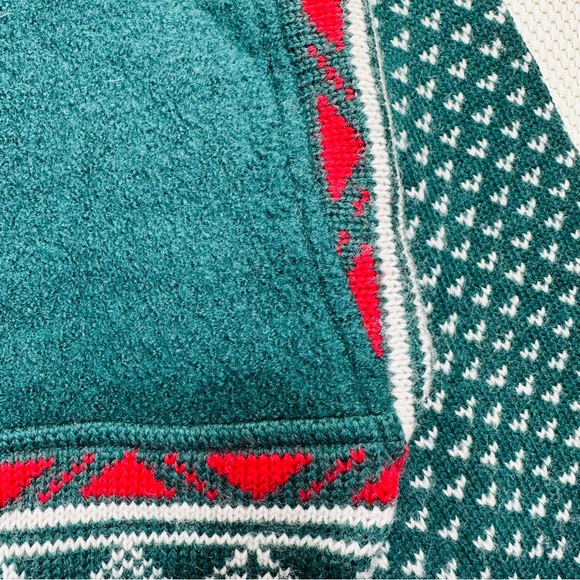 VTG EIR Nordic Snowflake Boiled Wool 1/4 Zip Sweater - Picture 8 of 9